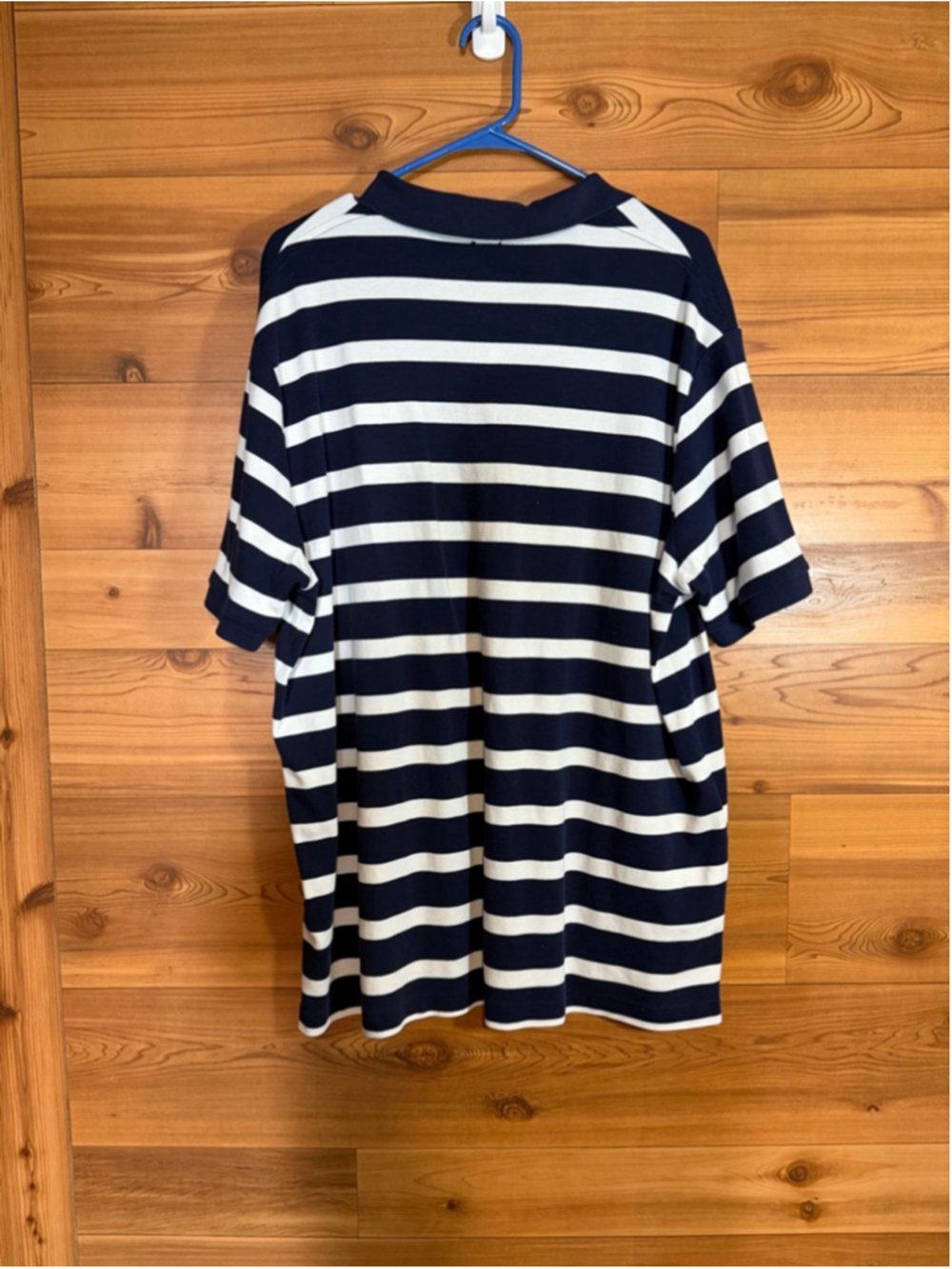 Polo Ralph Lauren navy blue white striped short sleeve cotton polo XL - Picture 3 of 8
